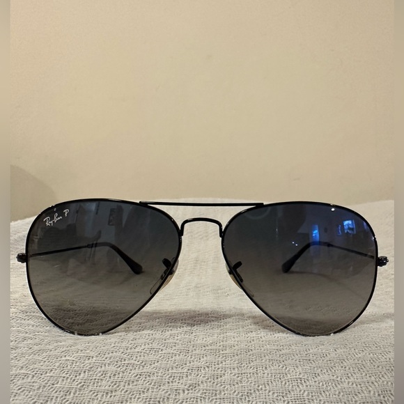 Ray-Ban Accessories - Customized Ray Ban Aviator Sunglasses with Gradient Lenses and Black Frames